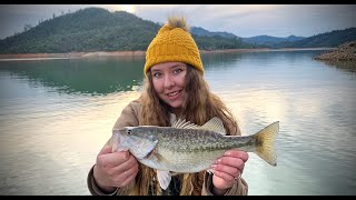 Fishing For Cold Winter Bass (Shasta Lake)