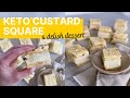 KETO CUSTARD SQUARE WITH PASSIONFRUIT ICING | KETO DESSERT RECIPE