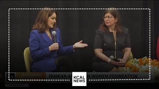 KCAL News Anchor Rudabeh Shahbazi speaks at Iranian American Women Foundation conference in OC