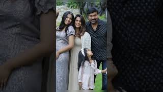 chiranjeevi konidela garu with his younger daughter sreeja konidela and their children nivrithi