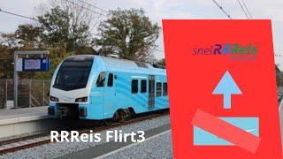 RRReis - FLIRT3 rijdt langs het spoorwegovergang bij Ede - Centrum