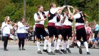 Newcastle Kingsmen Rapper dance at the Hub, Sidmouth Folk Week 2012.