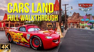CARS LAND 2023 | Lightning Mcqueen WALKING Tour With Rides & | Disney California Adventure [4K UHD]