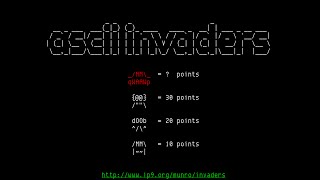Ascii-Invaders, Space Invaders clone