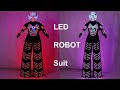 Traje de Robot LED Stilts Walker LED Light Robot Costume Clothing