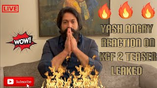 Yash Angry Reaction On KGF 2 Teaser Leaked | On Instagram live | Rocking Star Yash| KGF 2 Teaser