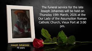 Death Announcement of Joseph Johannes [English]