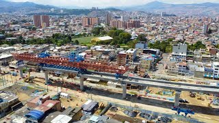 Avance Metro de Bogotá -Viaducto en la Calle 8 sur con Av NQS - Viga Lanzadora. (18 de Febrero 2025)