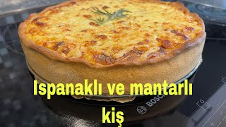 🌱Ispanak sevmeyenlere  bile lezzetiyle yediren tarif 🌱/ Spinach and mushroom quiche