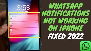 How To Fix Whatsapp Notifications Not Working On iPhone (2022) Whatsapp Push Notifications Issue Fix