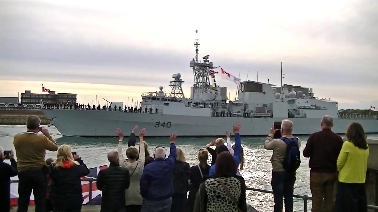 D-Day 75 Commemorative Event 05/06/2019. Canadian Frigate 340 - YouTube