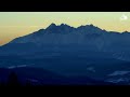 alone hike in small pieniny sunset over snowy tatra mountains wysoka wysoki wierch