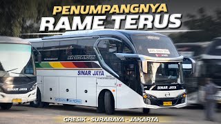 NAIK BUS IDAMAN BARU WARGA GRESIK KE JAKARTA‼️Trip Surabaya - Jakarta with Sinar Jaya Skylander R22