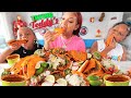 TRYING BIRRA TACOS FROM TEDDY'S RED TACOS in LA MEXICAN FOOD MUKBANG with MY KIDS | QUEEN BEAST