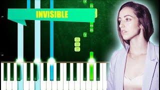 Anna Clendening - Invisible (Piano Tutorial) By MUSICHELP