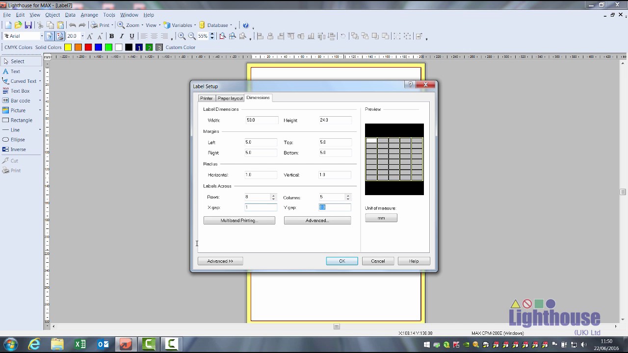 Lighthouse CPM 200 Duplicate Labels - YouTube