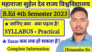 B.Ed 4th Semester 2021-23 Syllabus | #msdsu | B.Ed 4th Semester Classes | The Perfect Study