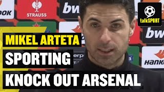 "HUGE BLOW!" 🤯 Mikel Arteta REACTS after Sporting Lisbon KNOCK Arsenal OUT of the Europa League 🔥