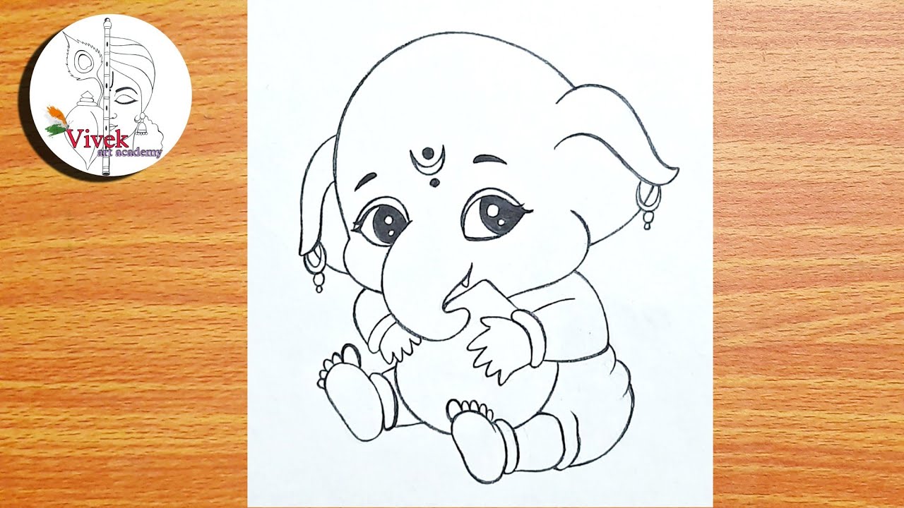 How To Draw Ganpati And Trishul Step By Step Easy Drawing 45 Off