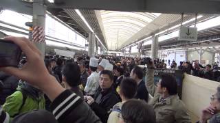 2015/3/13 【罵声大会なし 「マナーを守っての撮影ありがとうございます」放送】　大阪駅 ラストラン トワイライトエクスプレス　8002レ　回送シーン