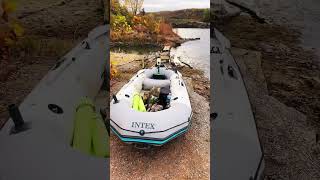 Fall fishing on the Mariner 3!#bassfishing #mariner #fishingboat #inflatableboat