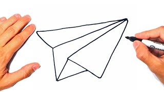 How to draw a Paper Airplane Step by Step | Drawing a Paper Plane