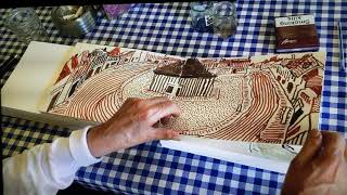 David Hockney shows his sketch book