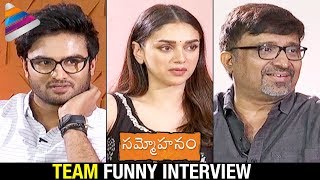 Sammohanam Team Movie Funny Interview | Sudheer Babu | Aditi Rao Hydari | Telugu FilmNagar