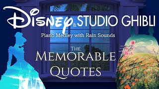 Disney & Studio Ghibli Piano Medley with Rain Sounds for Deep Sleep and Soothing(No Mid-Roll Ads)