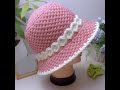 Easy crochet a hat,beautiful crochet hat pattern .let's crochet the Bucket sunshade warm hat.