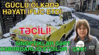 Güclü qar Azərbaycanda həyatı iflic etdi - Sinoptiklər xəbərdarlıq etdi