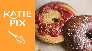 Chocolate Bagels \u0026 Peanut Butter Recipe with Haste's Kitchen | Katie Pix