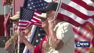 Hundreds line route from Wichita to Hays for fallen officer's escort home
