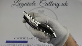 Laguiole Sommelier Corkscrew with Twisted Bolster Ebony Wood