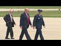 trump dodges handshake on his way off marine one