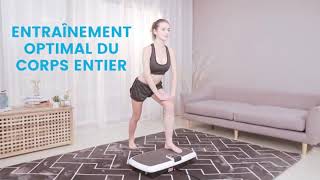 JUFIT Plateforme Oscillante Shaper Appareil d'entraînement avec 5 Programmes avec 2 Cordon Elastique