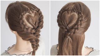 [ハート編み込みヘアアレンジ]ハーフアップスタイル＆ローポニースタイル/ hair works \u0026SOL's Hairstyles