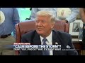 trump refuses to explain his cryptic calm before the storm statement