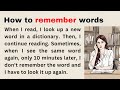 How to remember words || How to Learn New words || How to Improve English Vocabulary