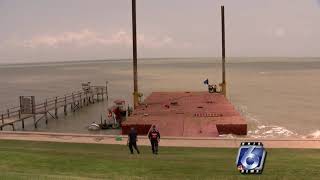 Barge and sunken tugboat expected to be removed from Corpus Christi Bay today