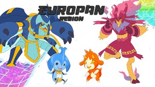 Complete Fakedex - Europan Pokemon Region (Gen 9 Future Pokemon Evolutions) #포켓몬