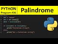 Python Program #36 - Check Whether String is Palindrome or Not in Python