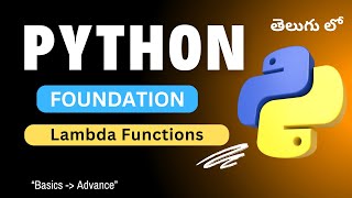 37. Lambda Functions in Python | Python Tutorial in Telugu