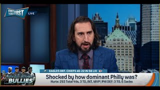 FIRST THINGS FIRST | Nick Wright SHOCKED By How DOMINANT And FEARLESS Philadelphia Eagles Were | NFL