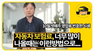 [10월 셋째주 영업용번호판 시세] 자동차 보험료 너무 많이 나올때는, 이런방법으로...