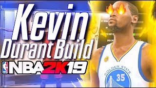 KEVIN DURANT BUILD ON NBA 2K19! THE BADGES ON THIS BUILD IS CRAZY! A TRUE DEMIGOD ON NBA 2K19