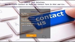 How To Create Transparent Contact Us Page and Contact Form Using Html and Css
