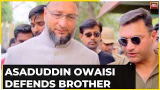 Telangana Election:  AIMIM Leader Threatens Cops, Asaduddin Owaisi Defends Brother