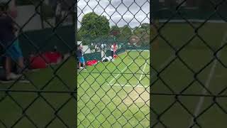 practice courts at Wimbledon: with GOAT contender Novak Djokovic of Serbia