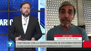 Telediario - Continúan con la identificación de ex combatientes: Nota con Julio Aro